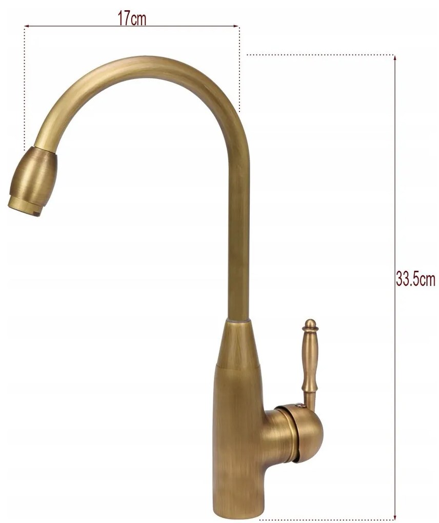 Kuchynská drezová batéria - RETRO BRONZE 1