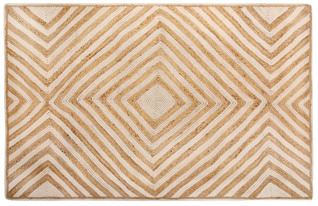 Bavlnený koberec 140 x 200 cm béžový PIRLI Beliani