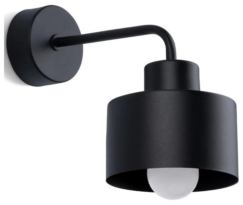 Sollux SL.1129 - Nástenná lampa SAVAR 1xE27/60W/230V čierna