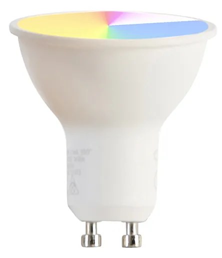 Inteligentný 1-fázový koľajnicový systém s 10 reflektormi biely vrátane WiFi GU10 - Jeana