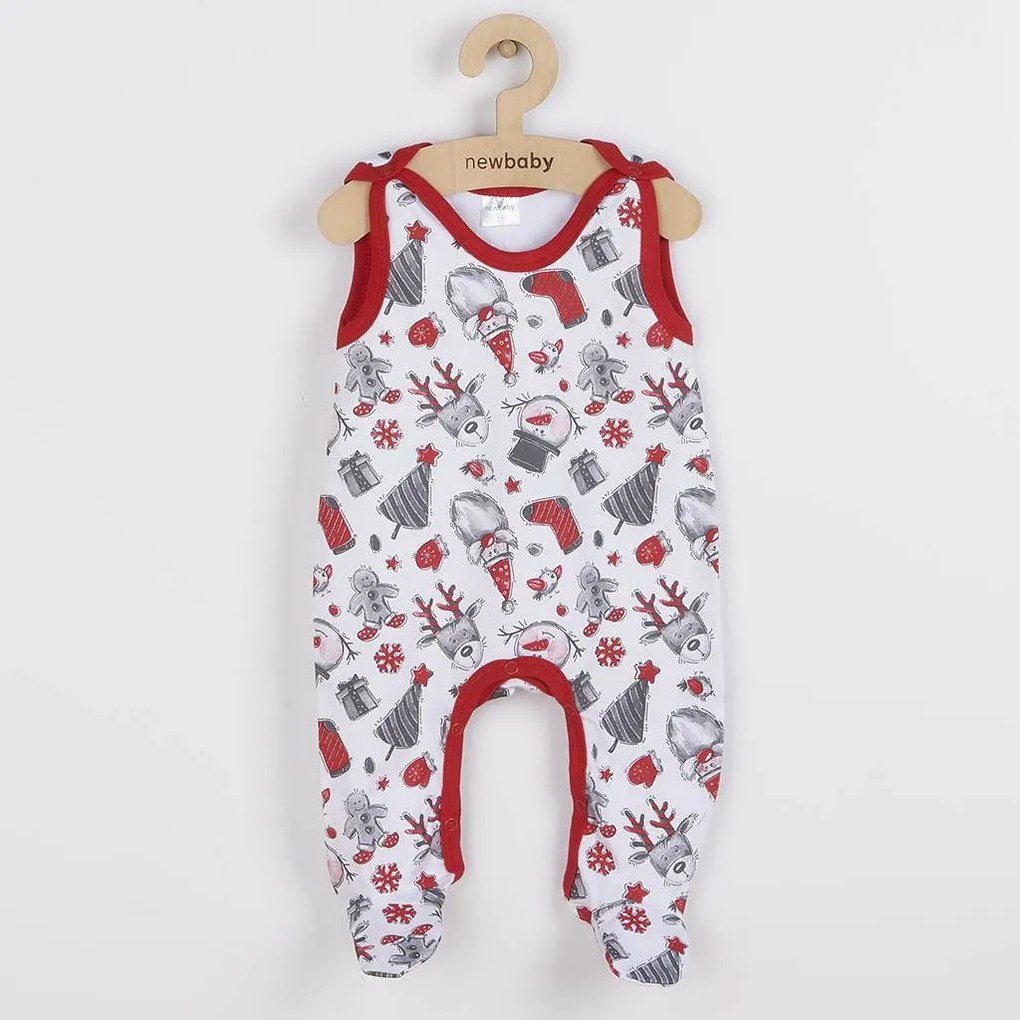 Dojčenské bavlnené dupačky New Baby Christmas, vel. 68 (4-6m)