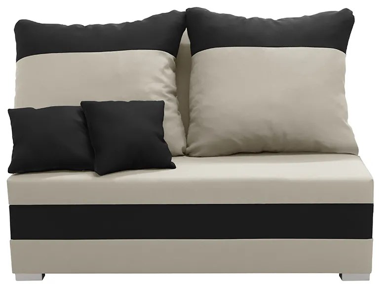 Dvojmiestna pohovka s funkciou spania GUSTO 2 Krémová/čierna