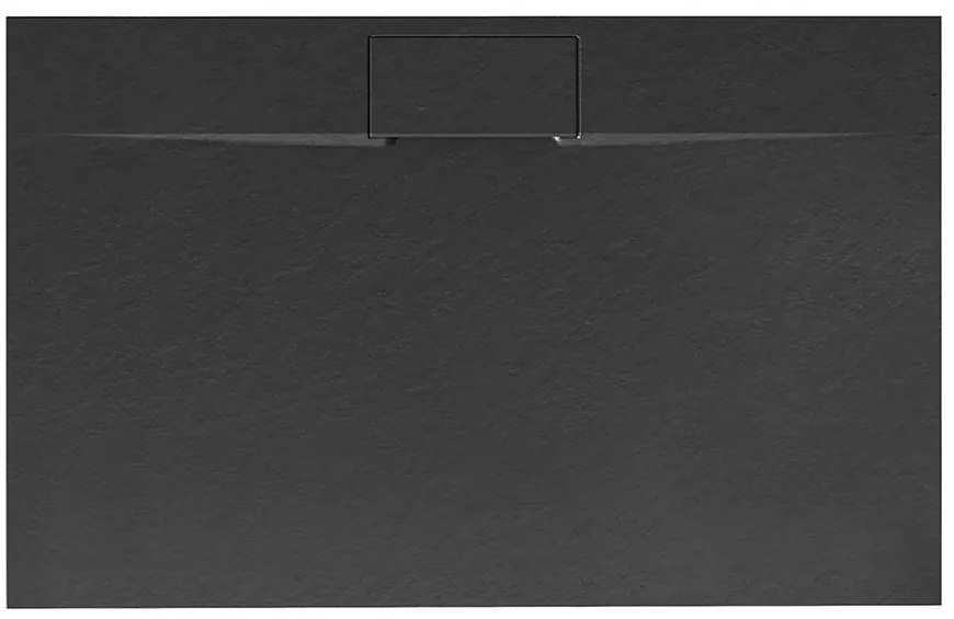 Vanička obdĺžniková Bazalt Long black 80x120