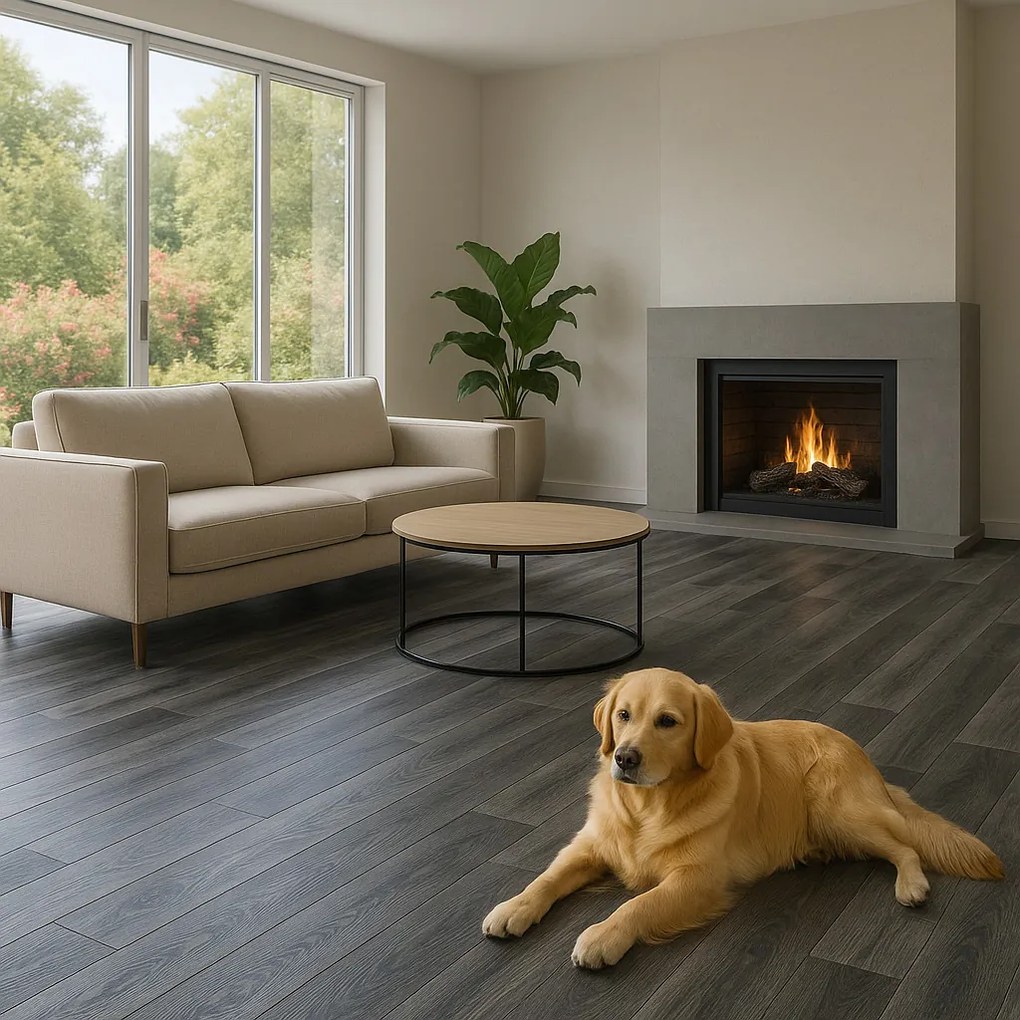 Beauflor, PVC podlaha - lino Blacktex Fumed Oak 966M, na mieru, šíře 3m,4m, šedá, filc, chodba / predsieň