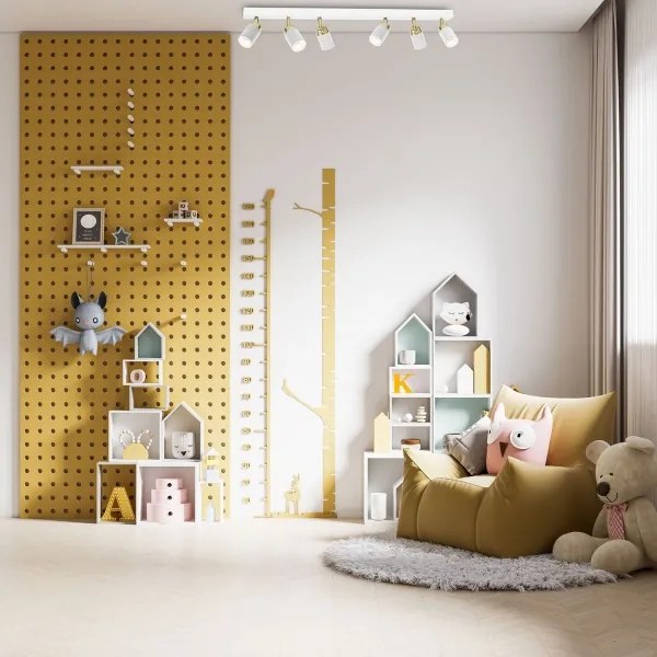 Bodové svietidlo RENO 6xGU10/60W/230V biela/zlatá