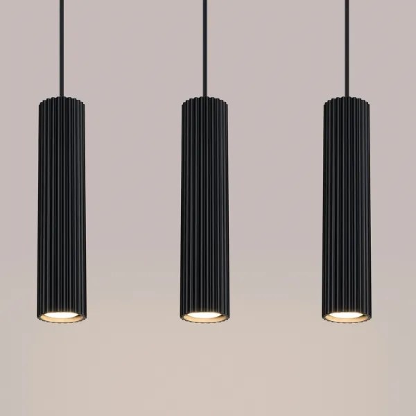 Sollux SL.1575 - Luster na lanku KARBON 3xGU10/10W/230V čierna