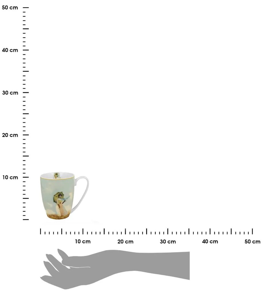 Porcelánový hrnček Monet Woman with Parasol 360 ml