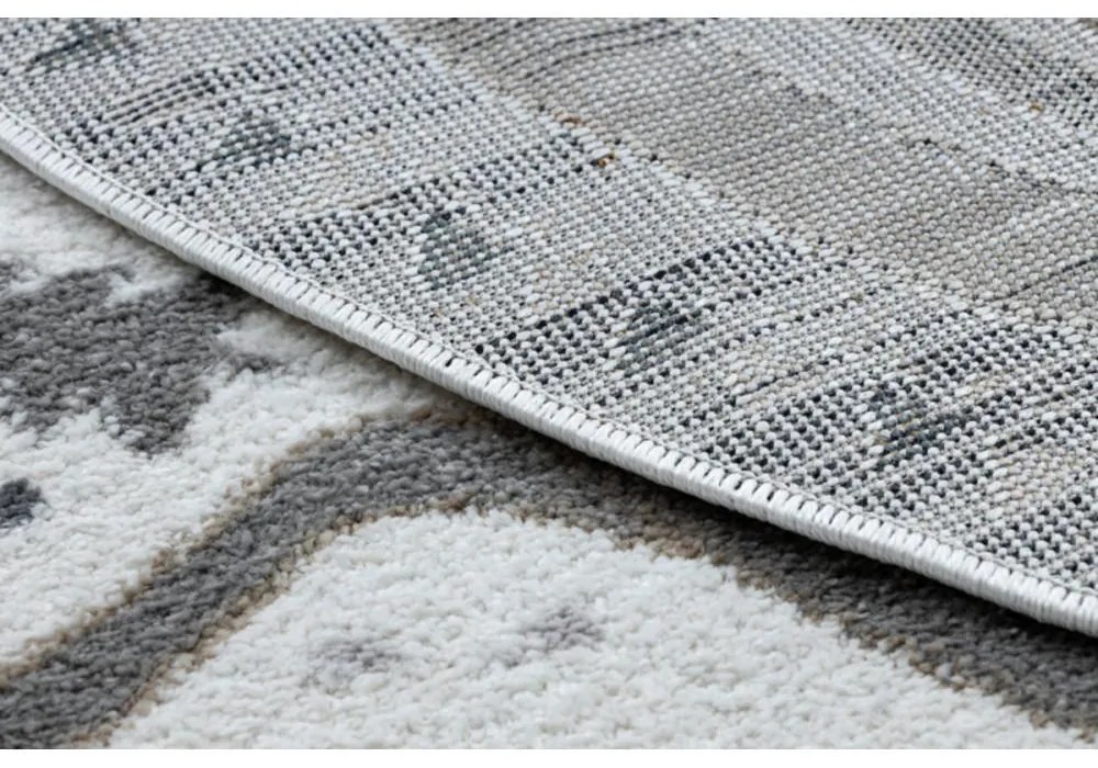 Detský kusový koberec Dedinka krémovo biely kruh 120cm