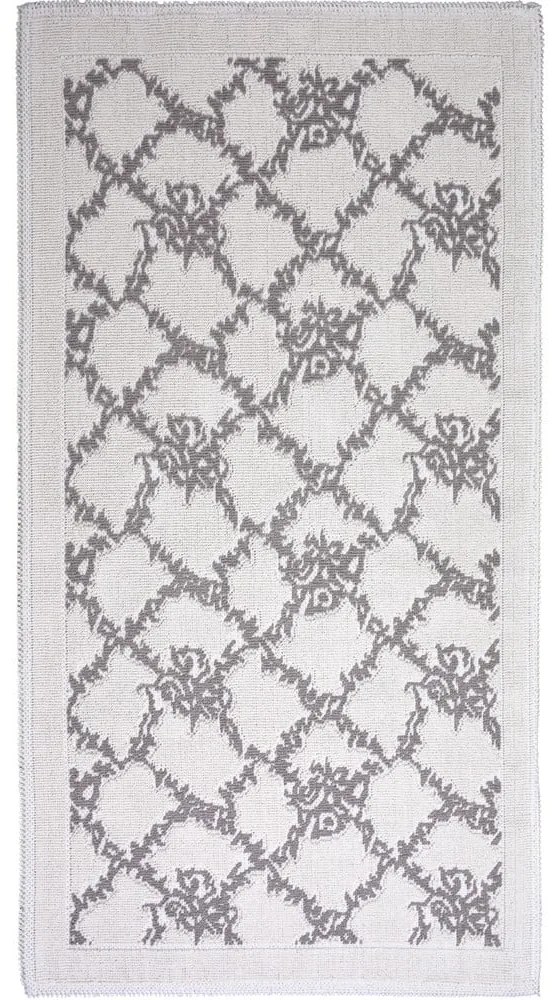 Sivobéžový bavlnený koberec Vitaus Sarmasik, 80 × 150 cm