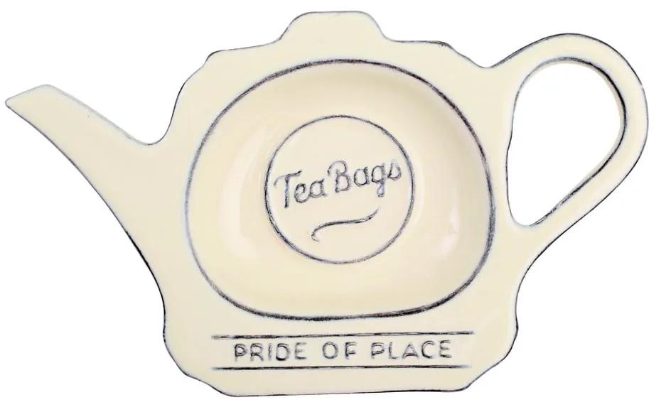 Krémový keramický tanierik na čajové vrecúška T&G Woodware Pride of Place