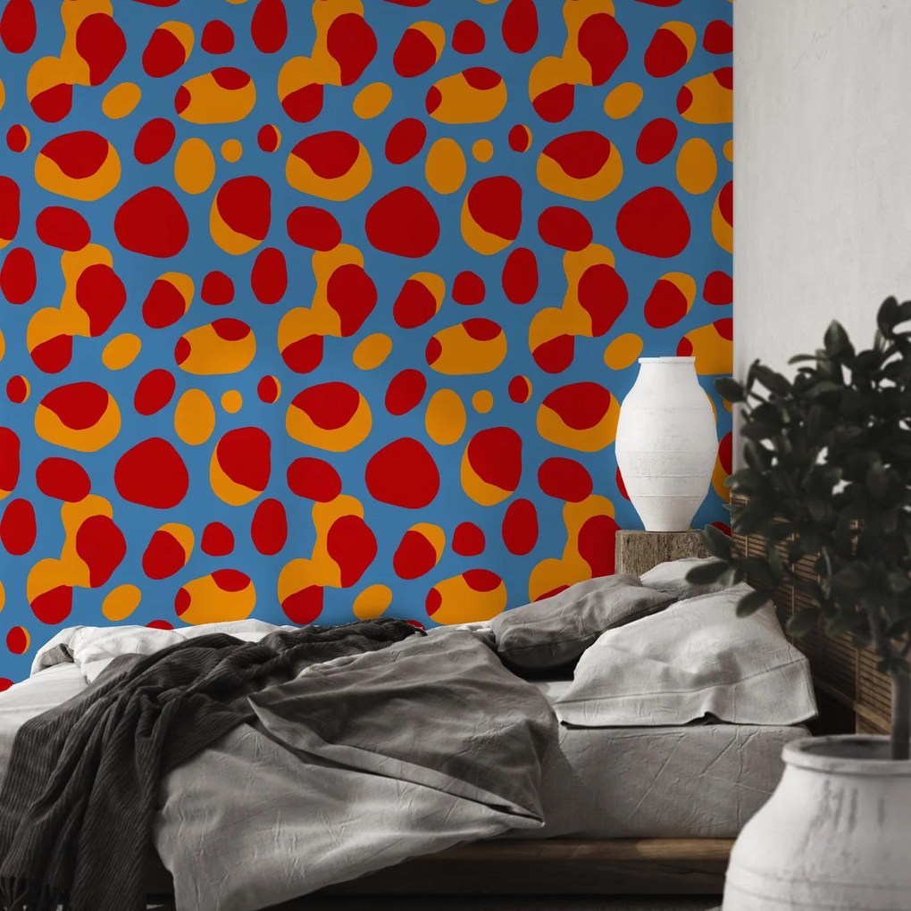 Fototapeta - Retro pestrofarebné škvrny (147x102 cm)