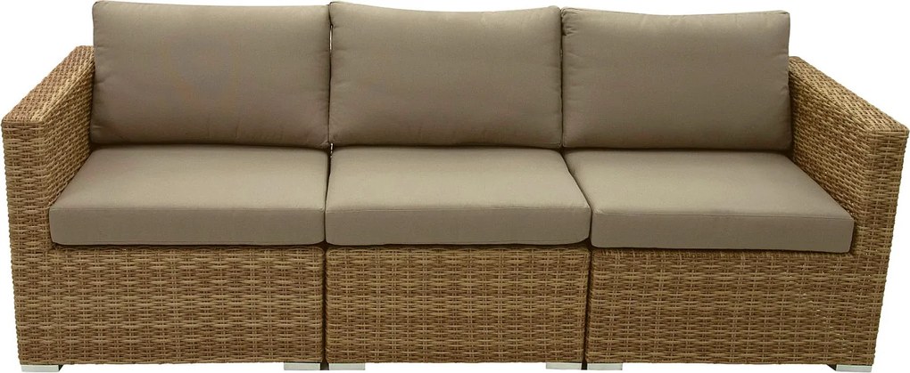 DEOKORK Ratanová variabilná zostava MALIBU pre 5 osôb (béžovo-hnedá)