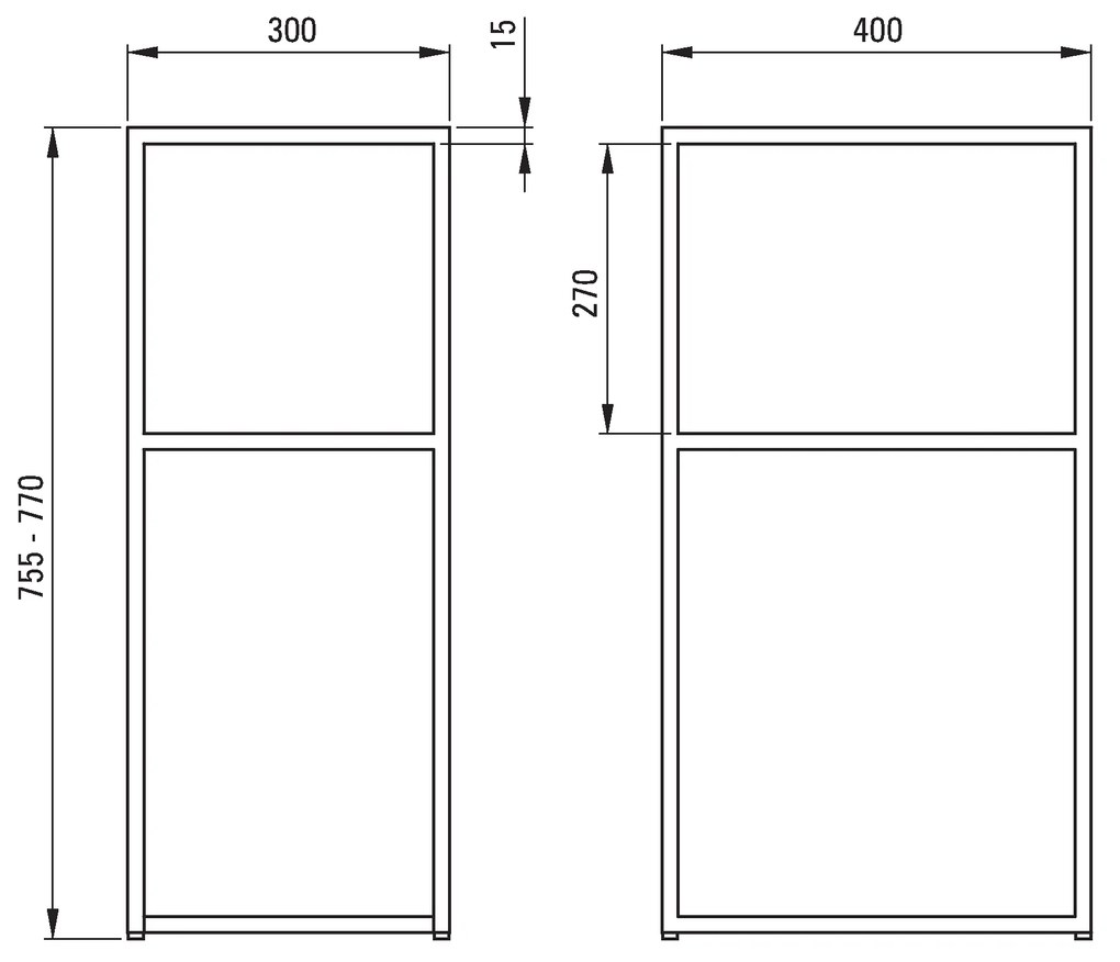 Deante Correo, stojaca kúpeľňová konzola 400x300 mm, čierna, CKC_N30A