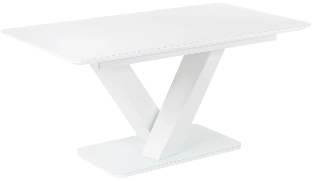 Rozťahovací jedálenský stôl 160/200 x 90 cm biely SALTUM Beliani