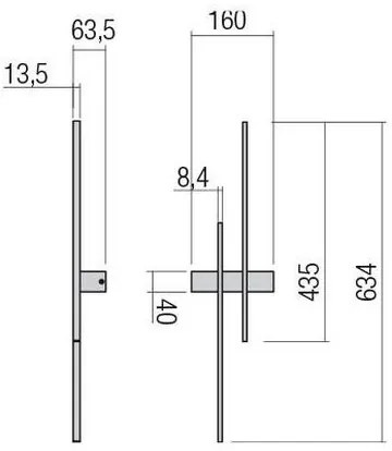 Redo 01-2744 - LED nástenné svietidlo TANGENT LED/13W/230V CRI 90 biele