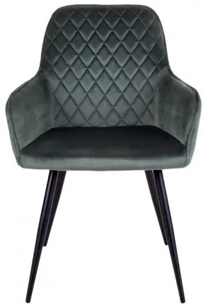 Jídelní křeslo HARBO, zelený samet House Nordic 1001155