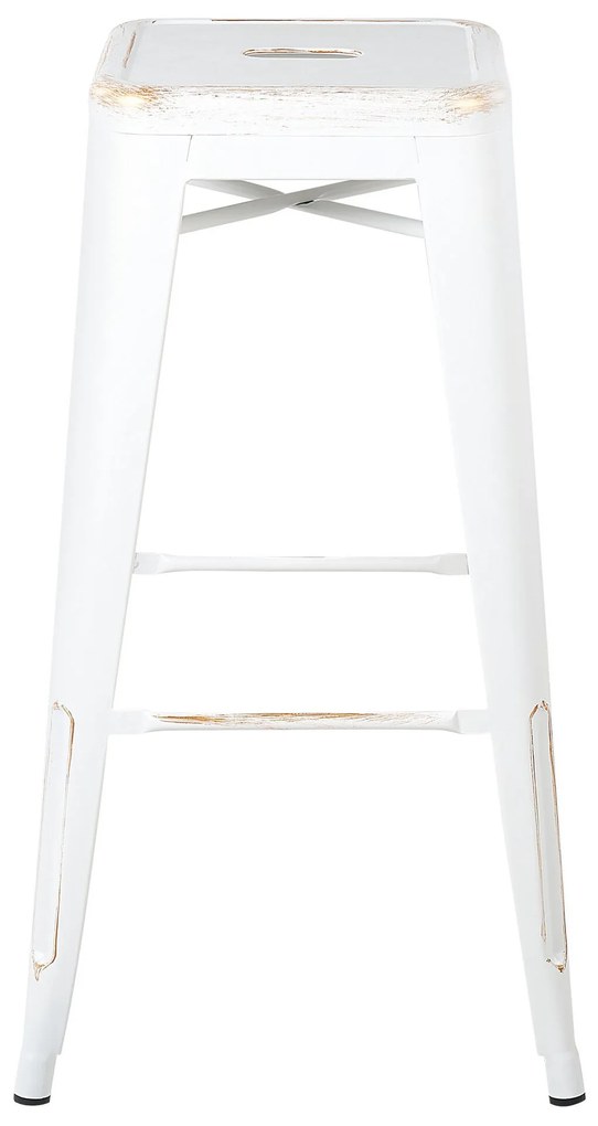 Sada 2 oceľových barových stoličiek 76 cm bielo zlatá CABRILLO Beliani