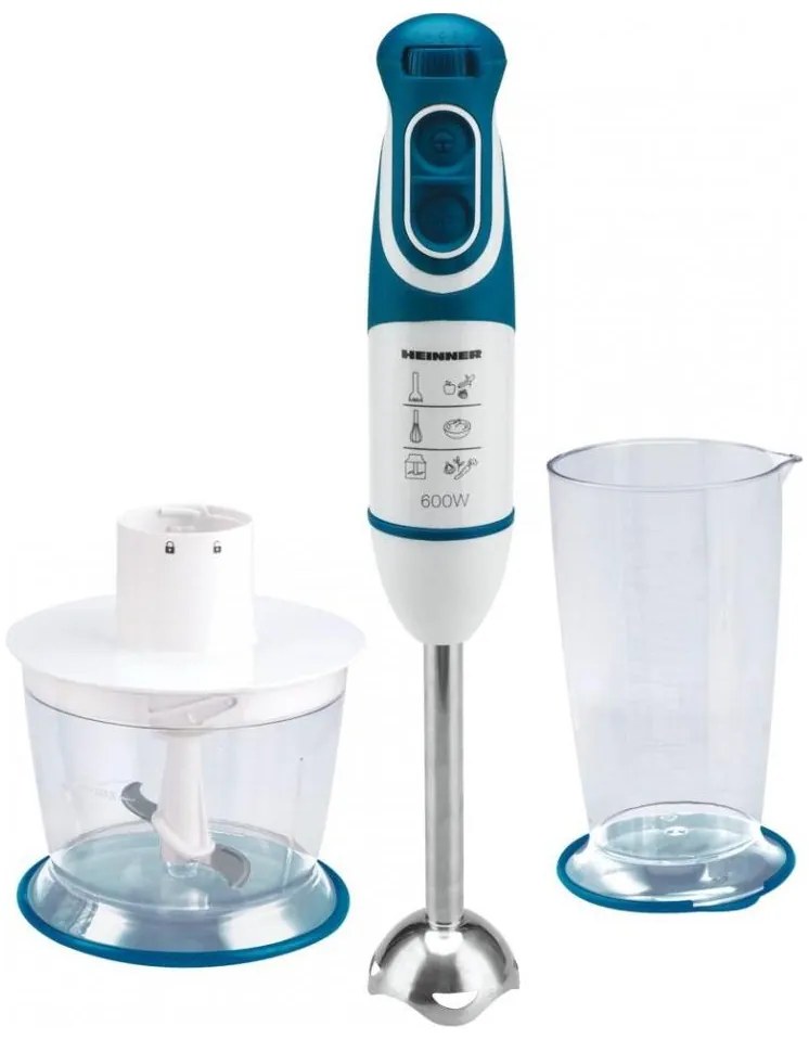 Heinner HB-600BL - Tyčový mixér 600W/230V modrá/biela