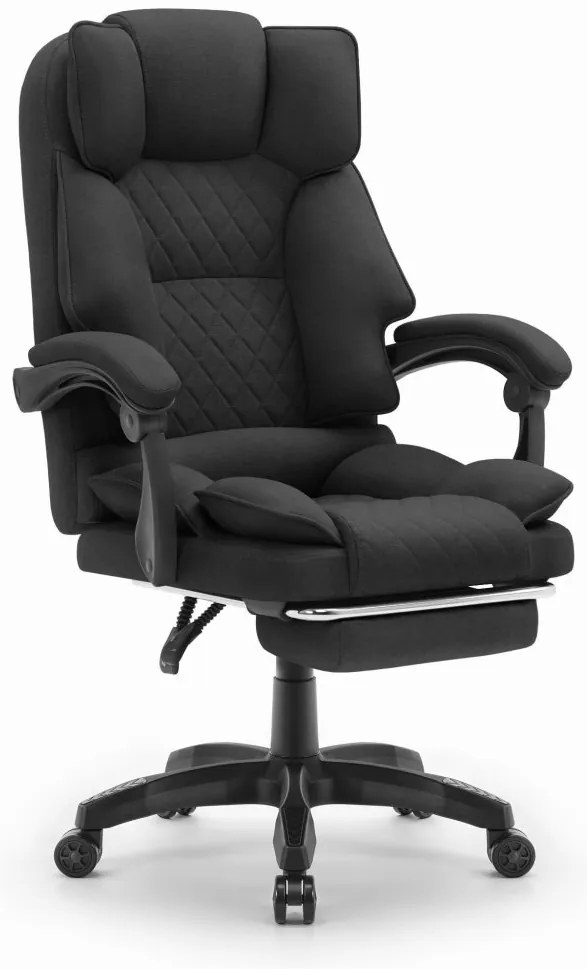 Ergonomická kancelárska stolička HC-1031 s podnožkou - čierna