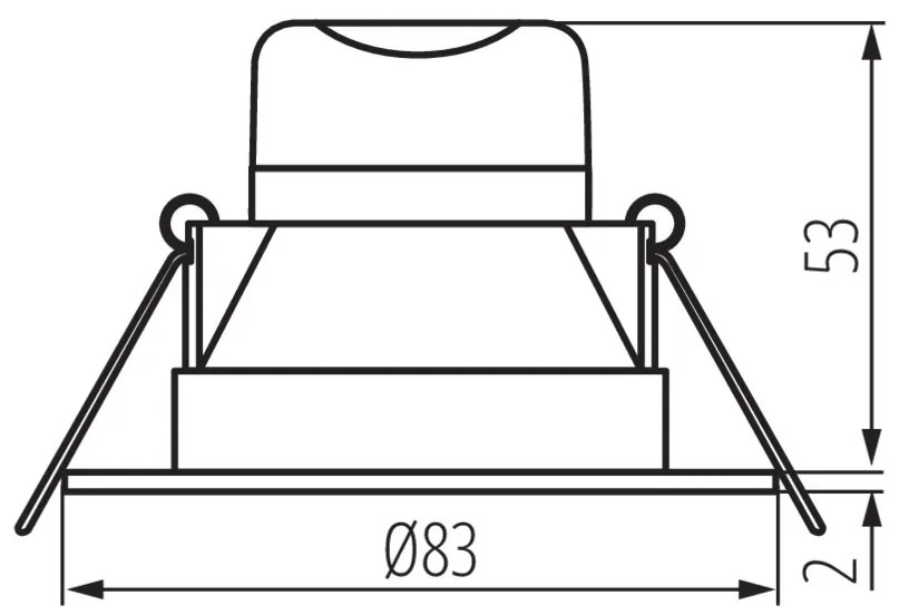 KANLUX Stropné bodové vstavané LED osvetlenie RERIKO, 4,5W, teplá biela, 83mm, okrúhle, IP44, biele