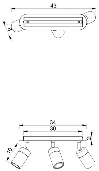 Brilagi - Bodové svietidlo POKER 3xGU10/25W/230V zelená