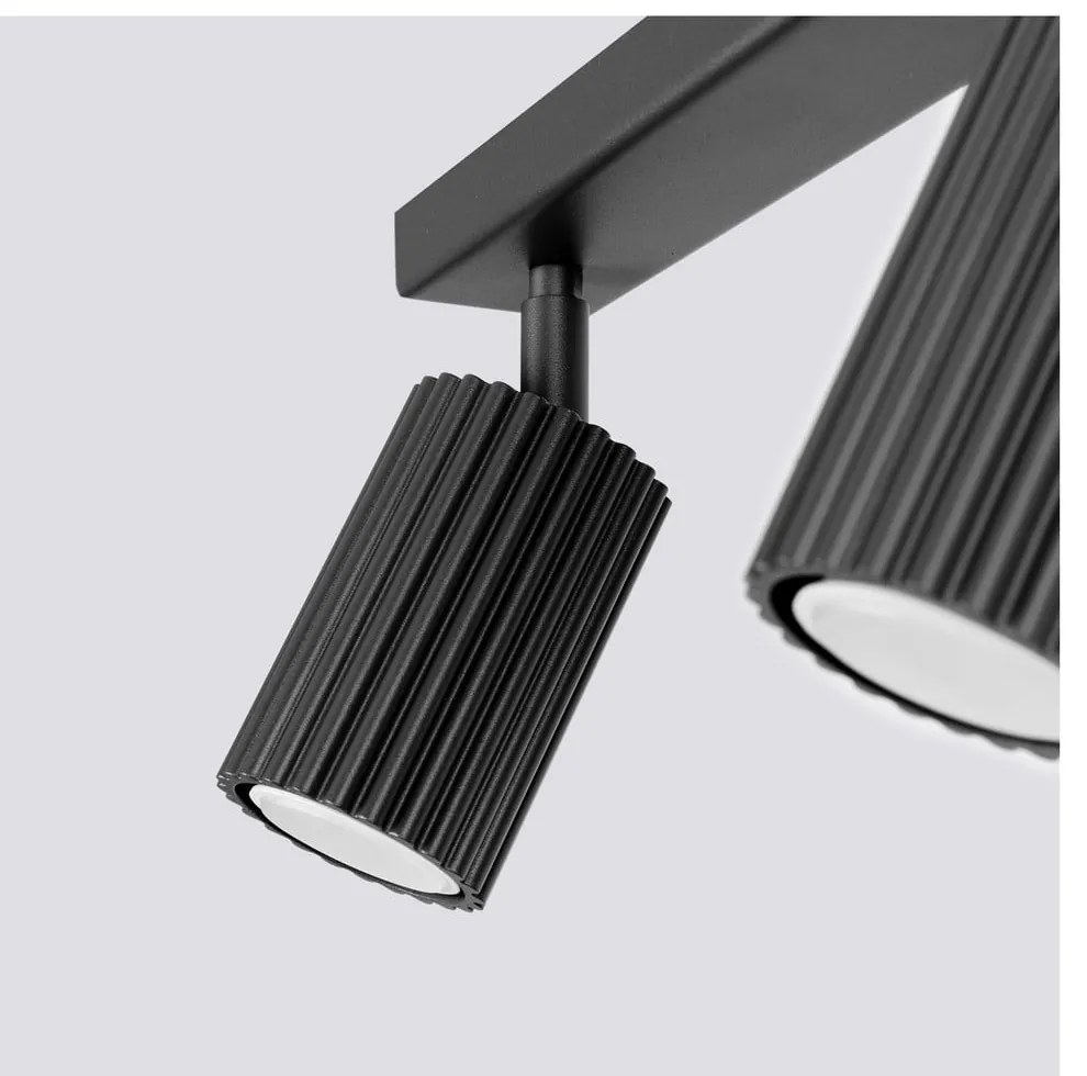 Čierne bodové svietidlo 6,5x45 cm Gleam – Sollux