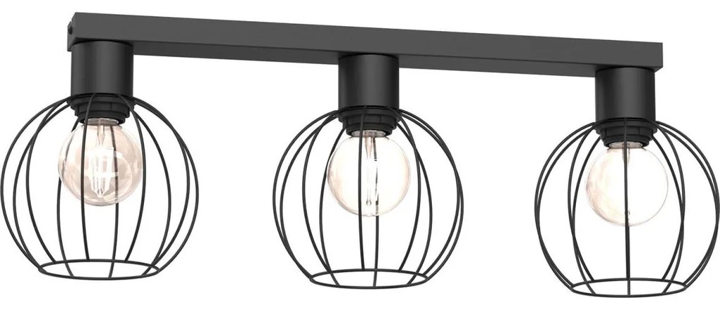 Bodové svietidlo LAPS 3xE27/15W/230V čierna