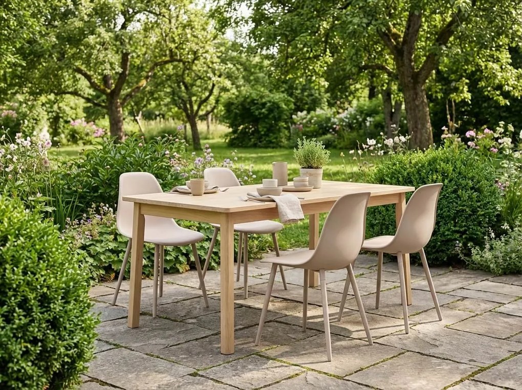 Jedálenská stolička OSAKA plastová, béžová