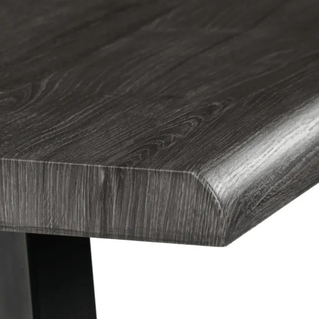 Jedálenský stôl 80x140 cm HT-F4514 GREY sivý dub / čierne nohy