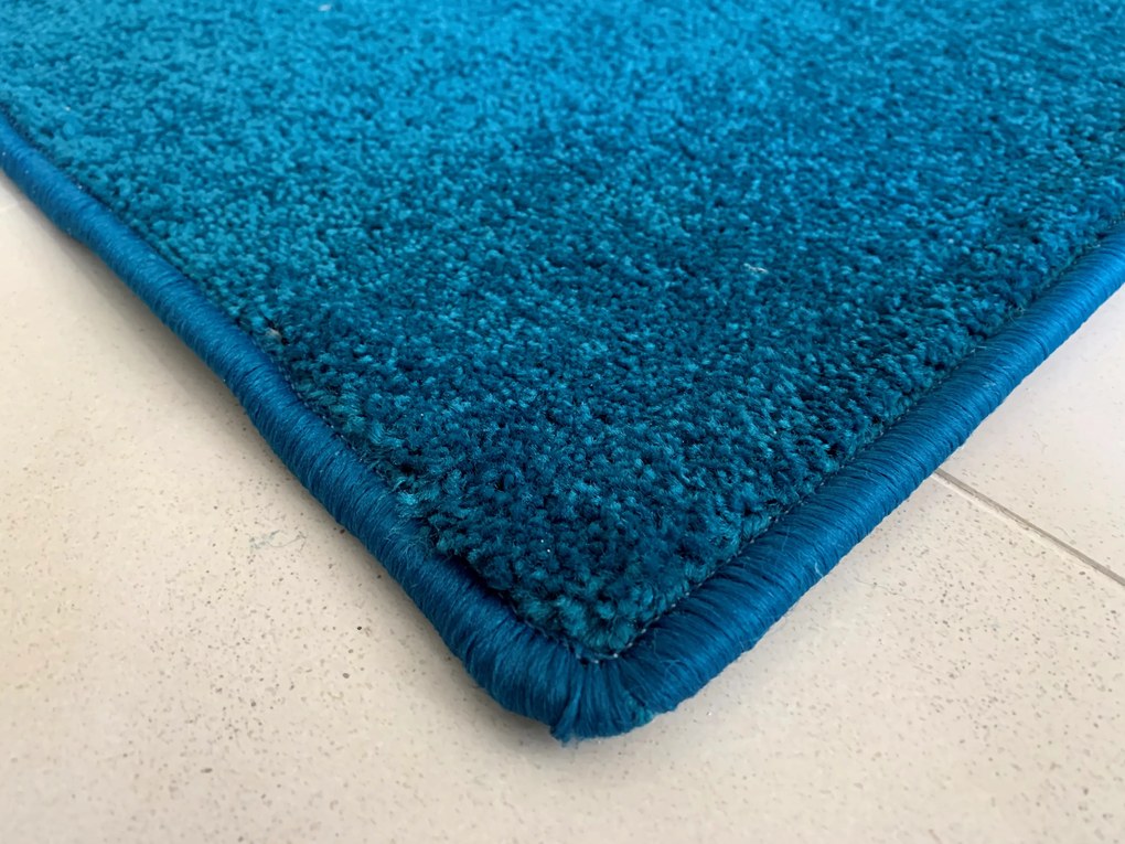 Vopi, Koberec behúň na mieru Eton Exklusive Türkis, šíre 70 cm, modrá, chodba / predsieň