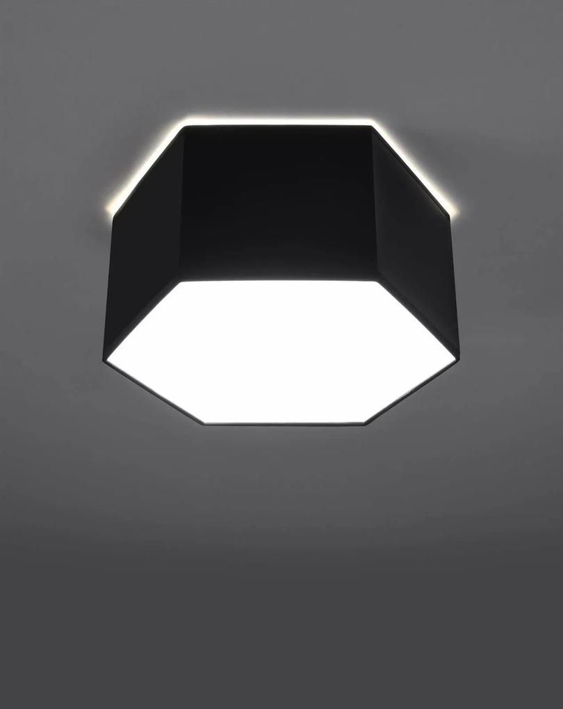 Stropné svietidlo Sunde 2, 1x čierne plastové tienidlo, (biely plast)