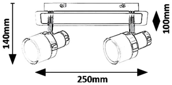 Rabalux 5022 - LED Bodové svietidlo HAROLD 2xLED/5W/230V IP44