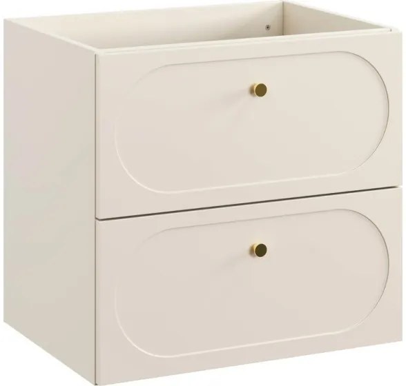 Kúpeľňová skrinka Donna Fly so zápustným umývadlom 80 cm piesková