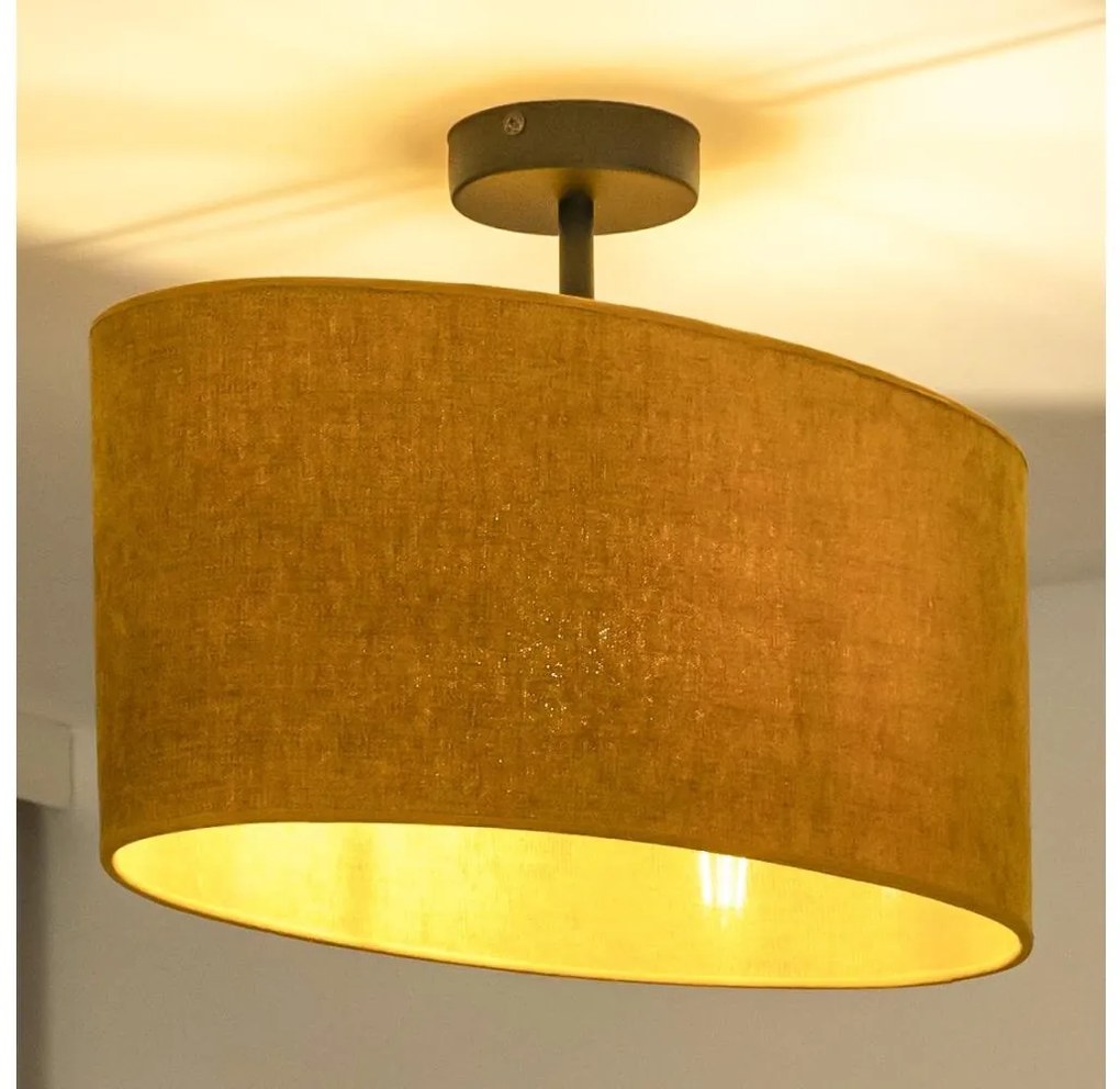 Duolla - Prisadený luster OVAL 1xE27/15W/230V hnedá