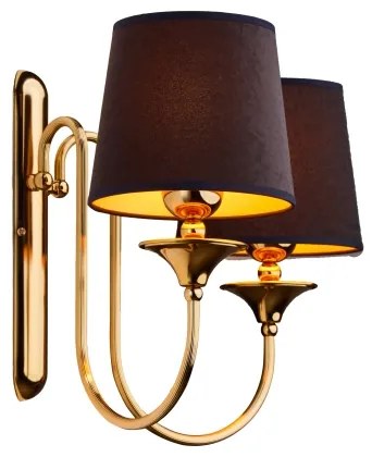 Jupiter 1953 - Nástenné svietidlo BATUMI 2xE27/40W/230V čierna/mosadz