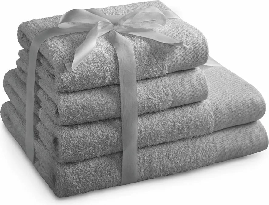 Restilo Sada uterákov a osušiek Amari svetlosivá, 2 ks 50 x 100 cm, 2 ks 70 x 140 cm