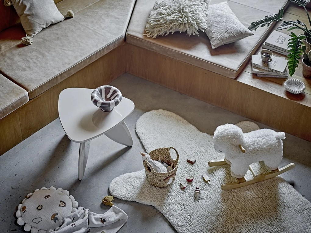 Bloomingville Vlnený vankúš Star Nature Wool 45 × 45 cm