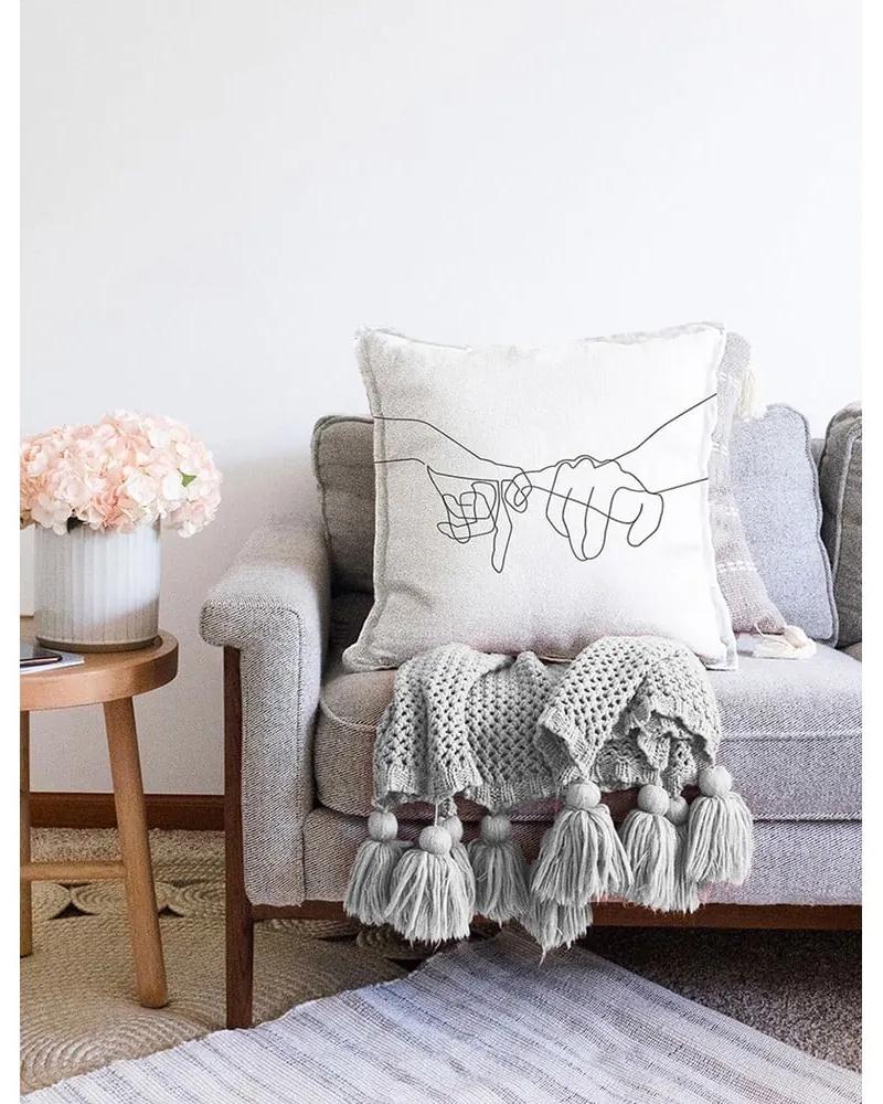 Obliečka na vankúš s prímesou bavlny Minimalist Cushion Covers Pinky, 55 x 55 cm