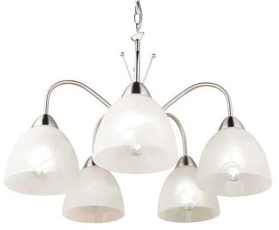 Závesné svietidlo so skleneným tienidlom v bielo-striebornej farbe ø 55 cm Dobby – Trio