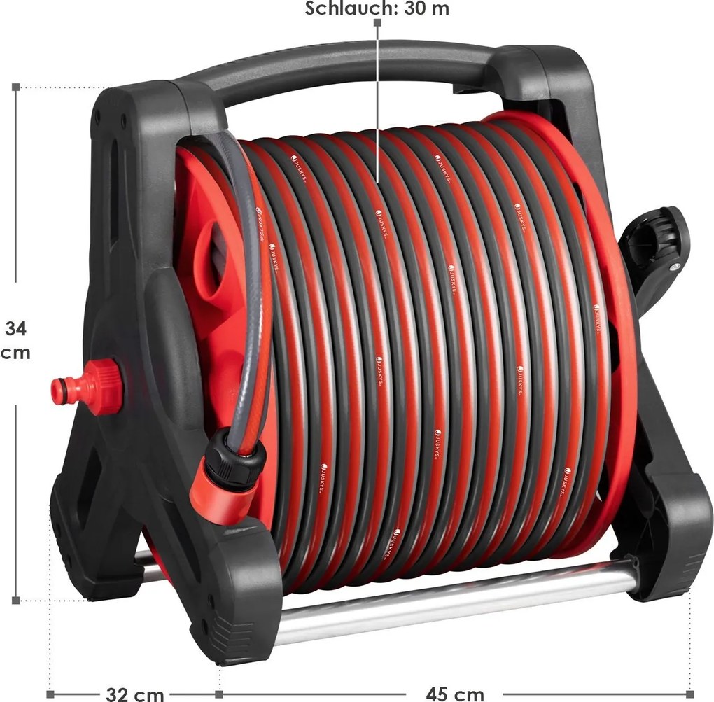 InternetovaZahrada Prenosný hadicový navijak Basic 30m - červený