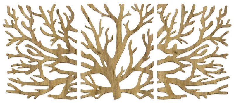 Trojdielny obraz na stenu konáre | SENTOP FB-HDF0502