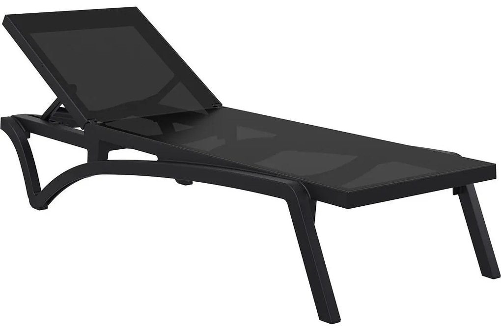 PACIFIC záhradné lehátko black/black