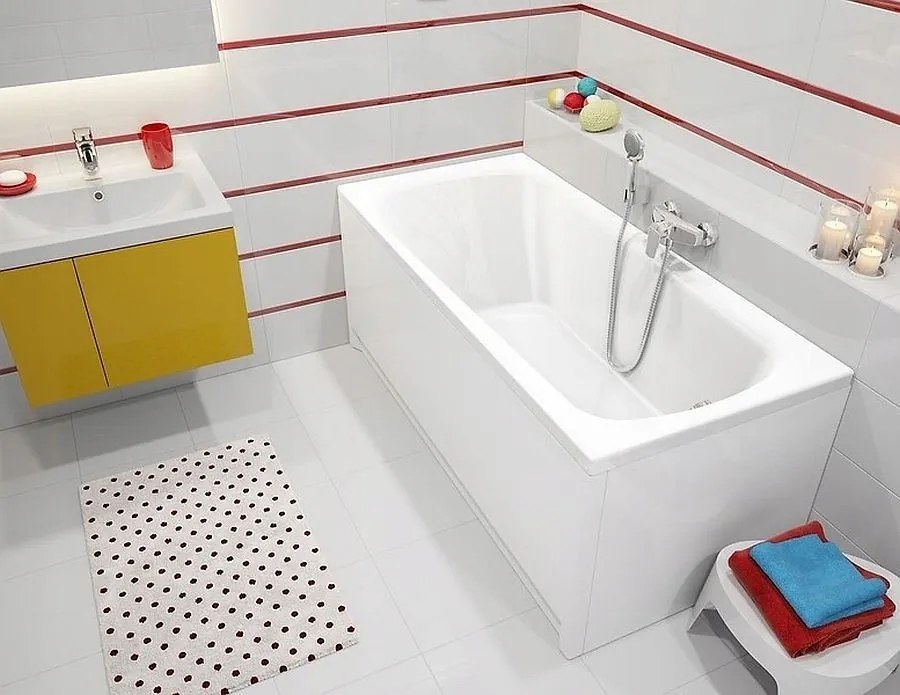 Cersanit Nao, akrylátová vaňa 150x70cm + nožičky, biela, S301-242