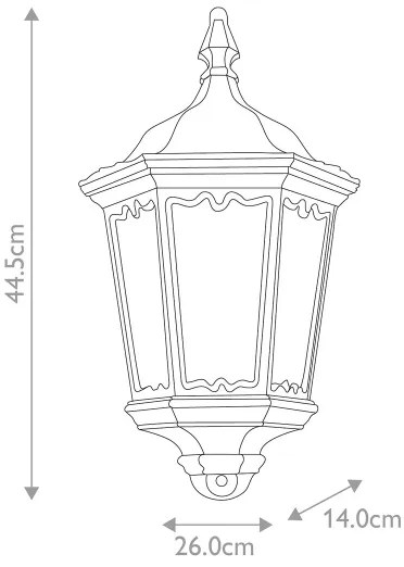 Elstead MD7-BLACK – Vonkajšie nástenné svietidlo MEDSTEAD 1xE27/60W/230V IP44 čierne
