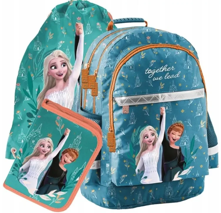 Školská taška pre dievčatá Frozen + taška na topánky a peračník