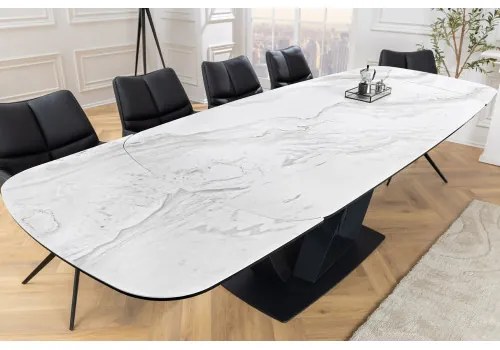 Rozkladací jedálenský stôl 45177 180/220/260 x 90cm White Ceramik  - Komfort-nábytok