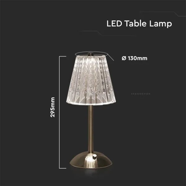 LED Stmievateľná dobíjacia stolná lampa LED/2,4W/5V 3000-6000K 1800 mAh chróm