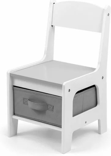 Detský stôl SVEN biely / čierny s dvomi stoličkami