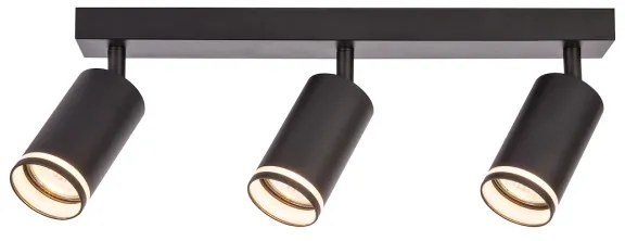 Bodové svietidlo PIPE 3xGU10/10W/230V čierne