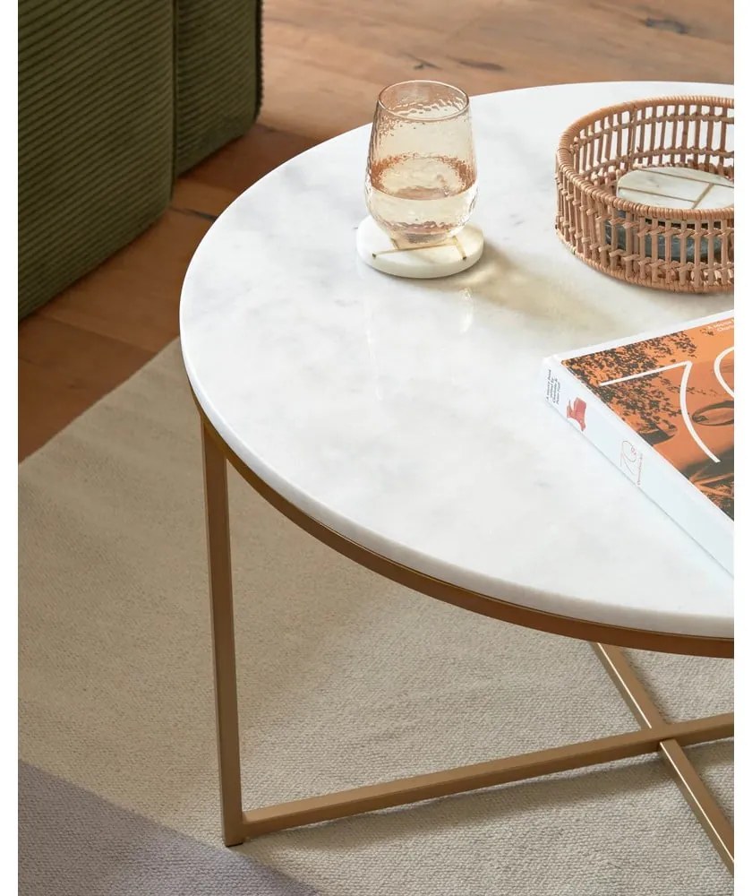 Konferenčný stolík Kave Home Shefield, ø 80 cm